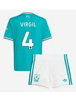 Liverpool Virgil van Dijk #4 Replika Tredje Kläder Barn 2025-26 Kortärmad (+ byxor)